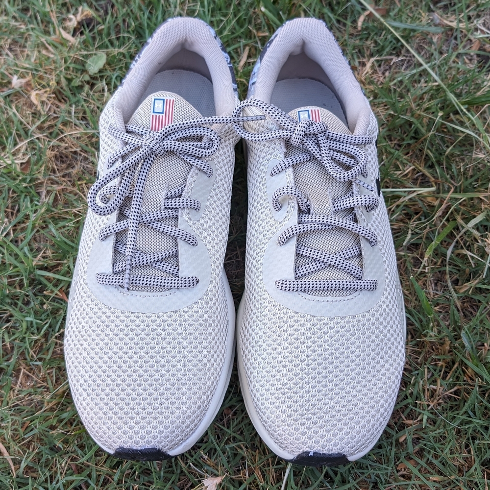 Men's UA Charged Pursuit 3 USA Running Shoes Size 12 Khaki Base - 200 - Picture 4 of 16